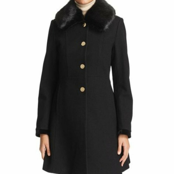 Brand new Laundry olive fur coat - Picture 7 of 8